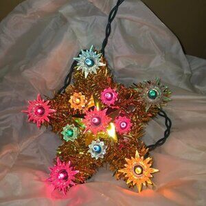 VTG Holiday Time 11 Star Light Tree Topper Gold